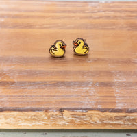 Adorable Yellow Rubber Duck Stud Earrings – Unique & Quirky, Perfect for Fun Accessories!