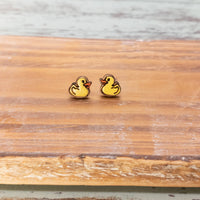 Adorable Yellow Rubber Duck Stud Earrings – Unique & Quirky, Perfect for Fun Accessories!