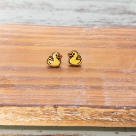 Adorable Yellow Rubber Duck Stud Earrings – Unique & Quirky, Perfect for Fun Accessories!